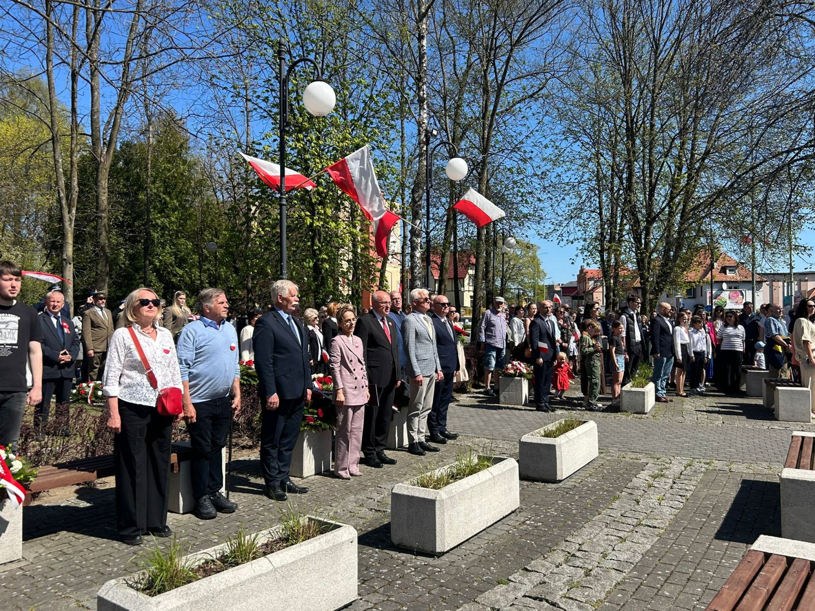 Zdjęcie: Mieszkańcy Miastka wspólnie uczcili rocznicę uchwalenia Konstytucji 3 Maja