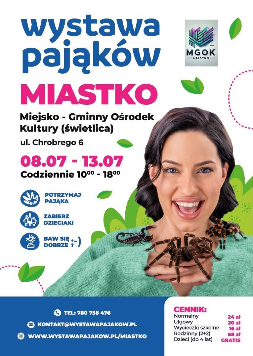 Plakat: Wystawa Pająków