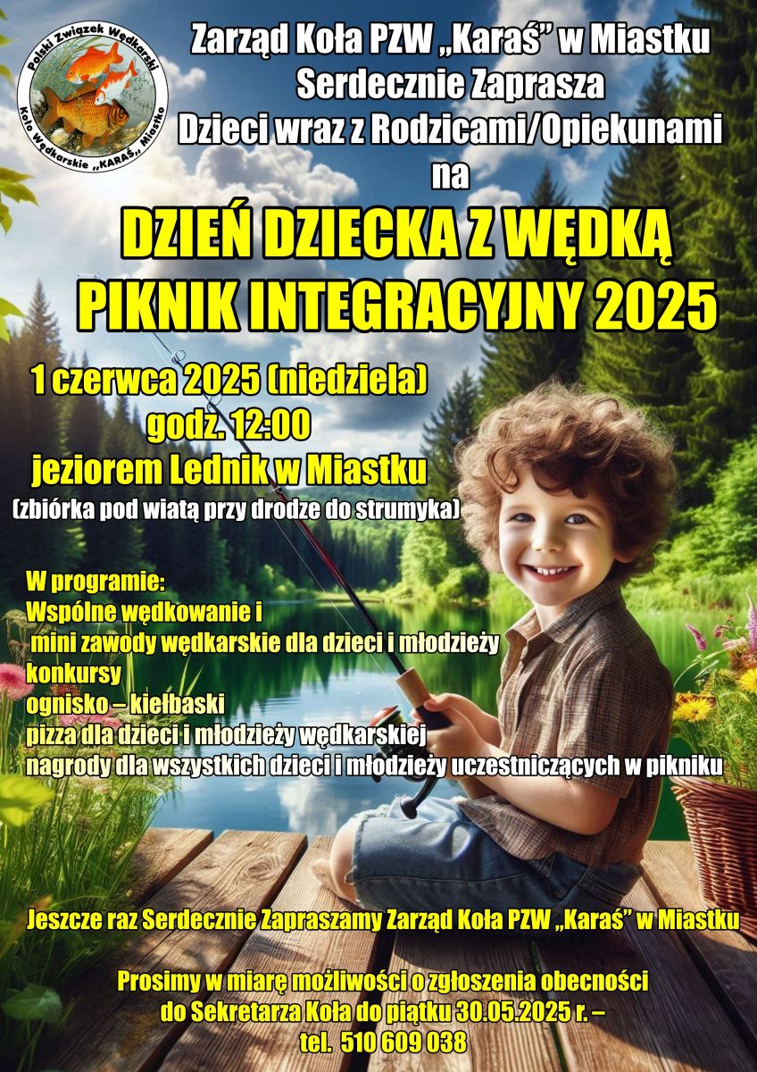 Plakat: Dzień Dziecka z wędką